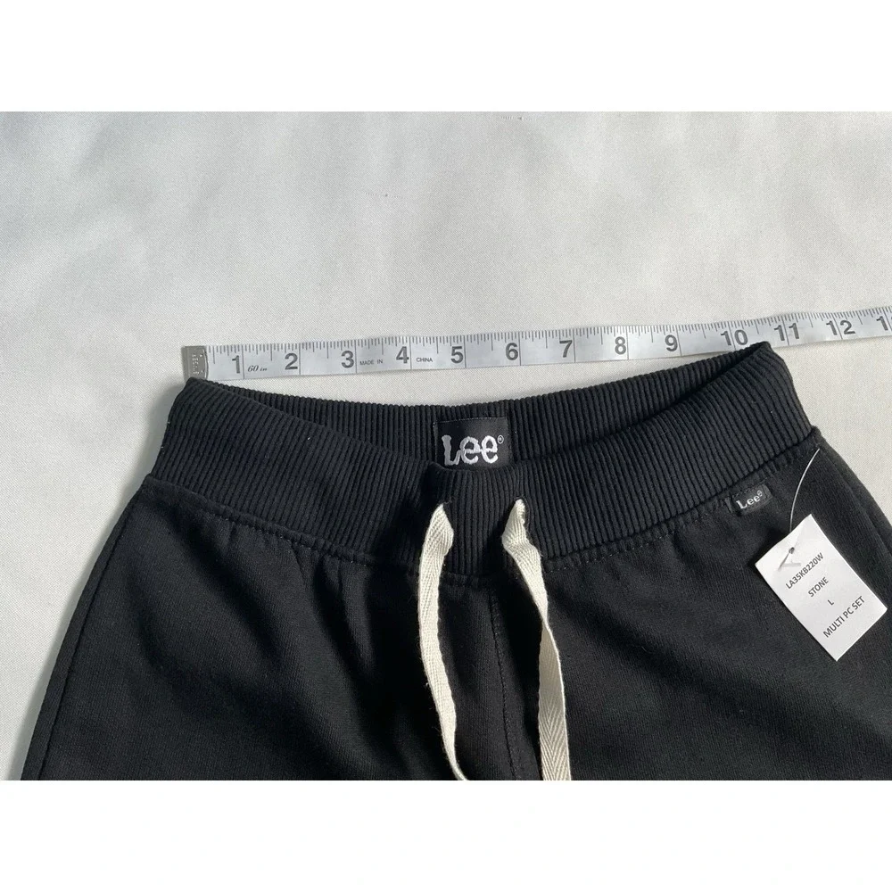 Lee Boys Fleece Joggers Pants Black Size L 10-12